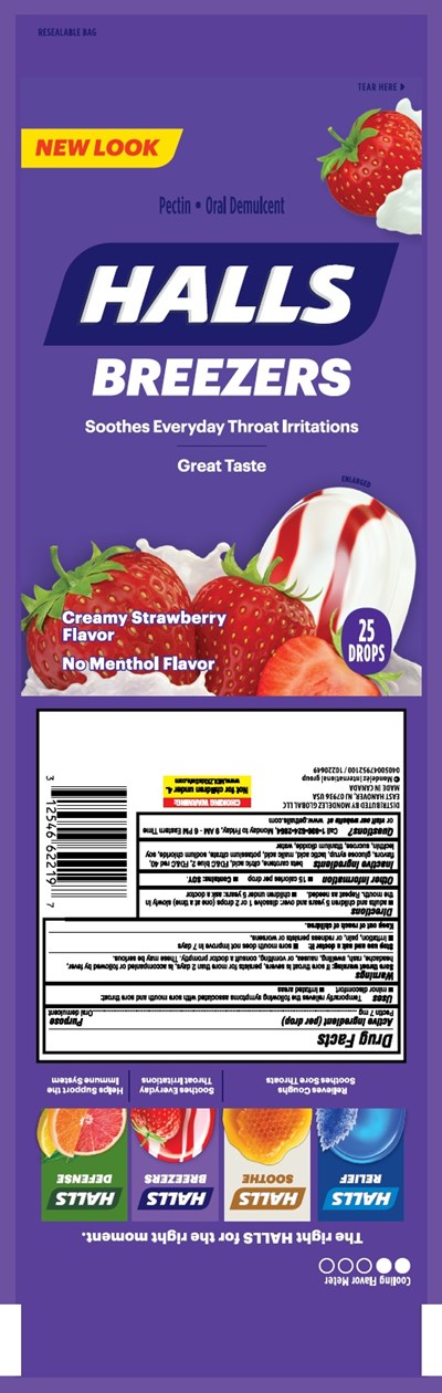 Dl Halls Breezers Creamy Strawberry 25ct